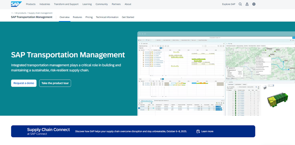 SAP Transportation Management (SAP ™) homepage