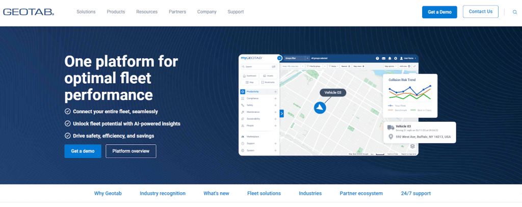 Geotab homepage